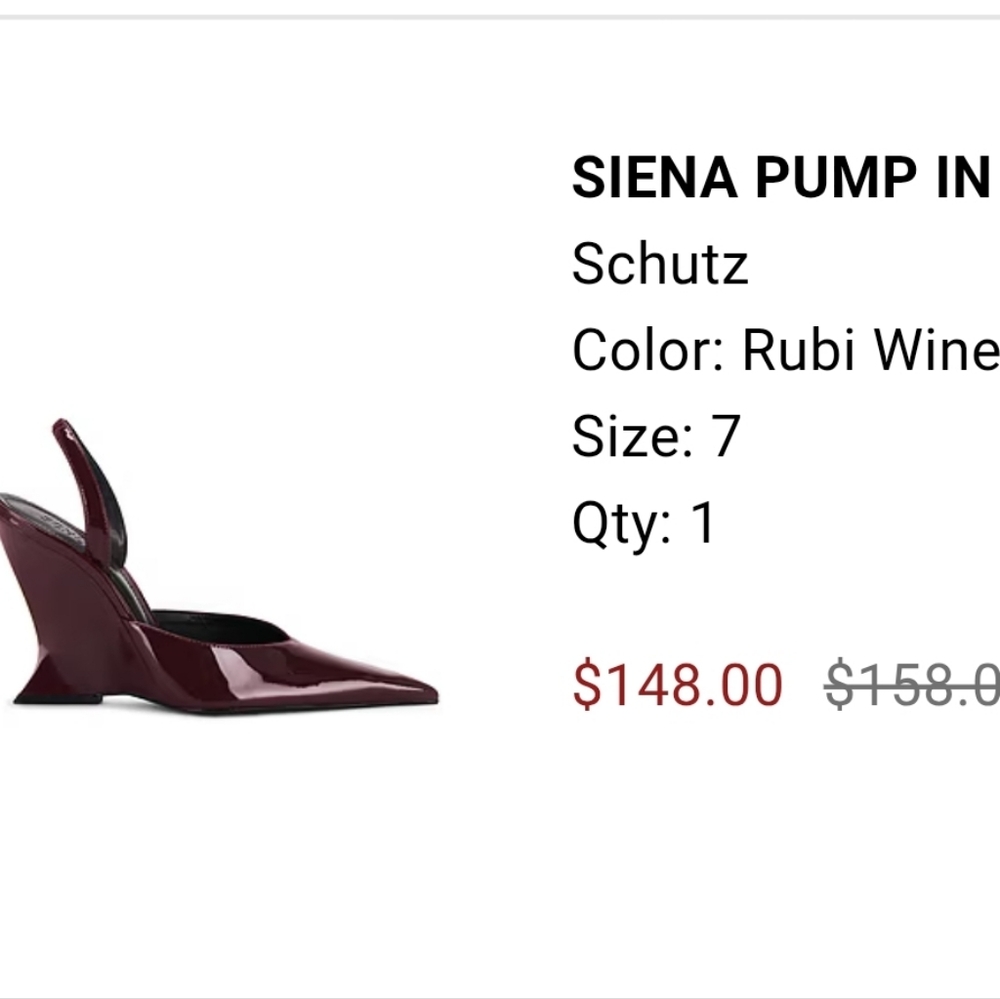SCHUTZ Siena Pump in Deep Wine
